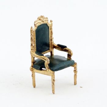 fauteuil vert et or