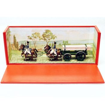 Transport de planches, 4 chevaux, en coffret diorama