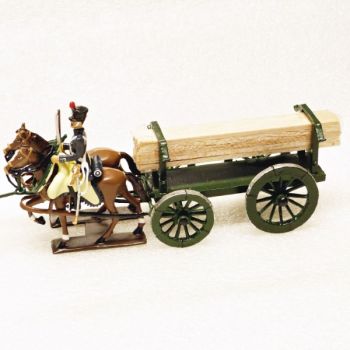 Transport de planches, attelage 4 chevaux