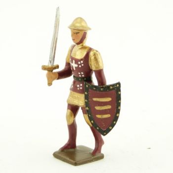 archer anglais avec &eacute;p&eacute;e et bouclier