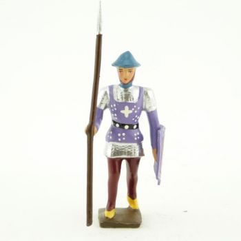 archer anglais avec lance et bouclier