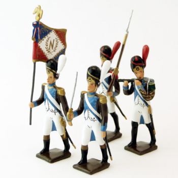 Grenadiers de la L&eacute;gion Pi&eacute;montaise, ensemble de 4 figurines