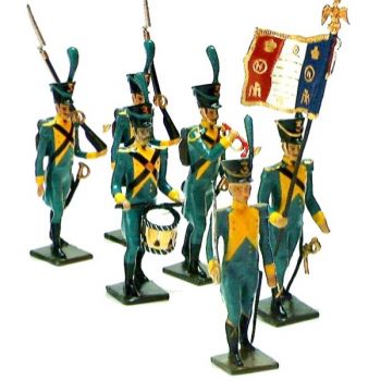 Infanterie l&eacute;g&egrave;re Hollandaise, ensemble de 6 figurines (sans coffret)