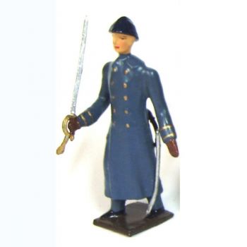officier des tirailleurs s&eacute;n&eacute;galais, tenue bleu horizon