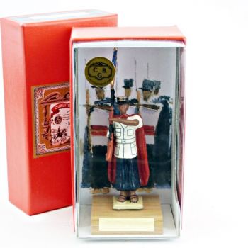 sous-officier porte-fanion en coffret de pr&eacute;sentation