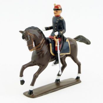officier &agrave; cheval des zouaves