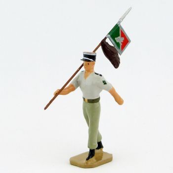 Porte fanion du 1er REC, tenue Terre de France - L&eacute;gion Etrang&egrave;re (S.E.A)