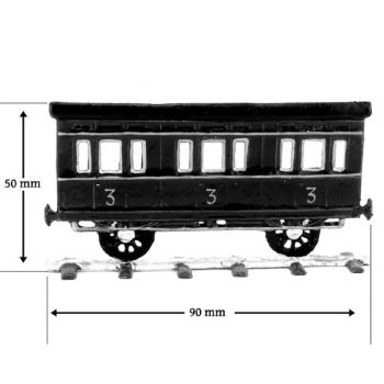 Wagon de passagers (train à vapeur plat pour saynètes demi-ronde bosse)