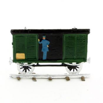 Wagon de marchandises (train &agrave; vapeur plat pour sayn&egrave;tes demi-ronde bosse)