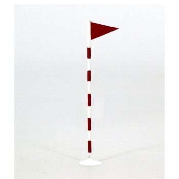 piquet de slalom &agrave; ski (triangulaire), sol blanc