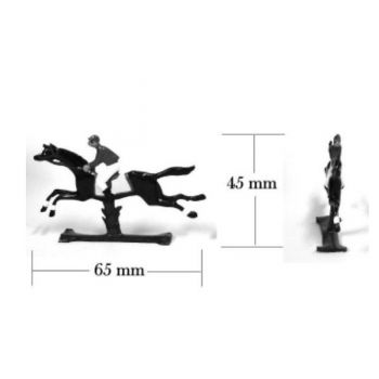 petit cavalier / jockey demi-ronde bosse, casaque verte