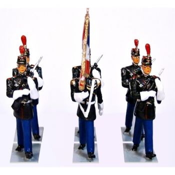 Garde au Drapeau de la Garde R&eacute;publicaine au d&eacute;fil&eacute;