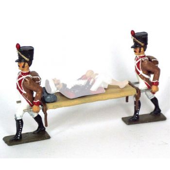 ensemble de 2 brancardiers avec brancard (&laquo; l'H&ocirc;pital de campagne &raquo;)