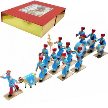 Nouba des Turcos, coffret de 13 figurines (1 Chef, 1 B&eacute;lier, 1 Turcos, 1 Chapeau