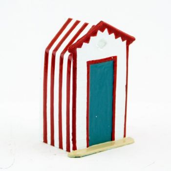 Cabine de plage rouge (en volume)