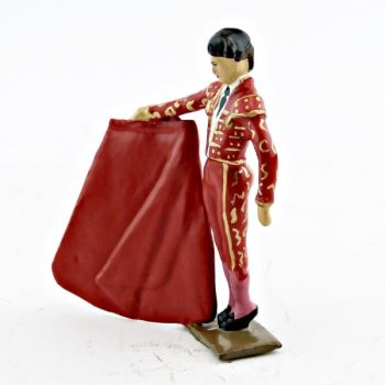 Tor&eacute;ro (costume rouge) avec muleta