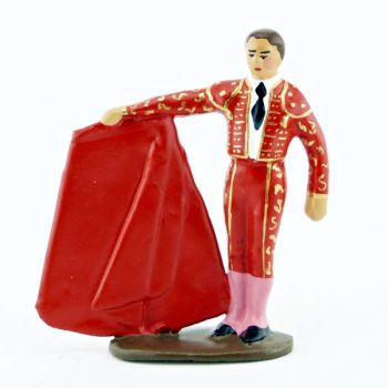 Tor&eacute;ro avec muleta, t&ecirc;te nue