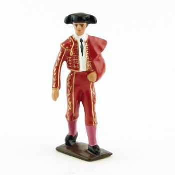 Tor&eacute;ro d&eacute;filant, costume rouge