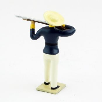 Mexicain, fusil en joue, sombrero paille