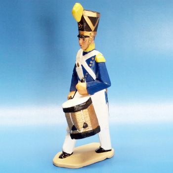 Tambour des voltigeurs, tenue bleue (grande taille, h. 14 cm)