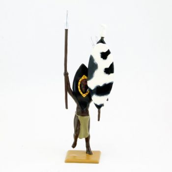 zoulou bras et bouclier en l'air