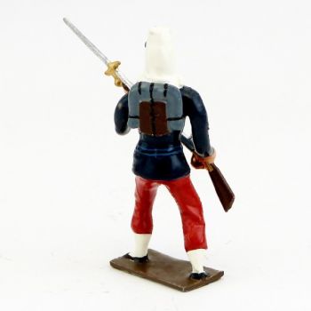 Légionnaire, tenue du débarquement de Cochinchine, avec fusil