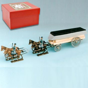 Pont de bâteaux (4 chevaux, 2 personnage) en coffret rouge
