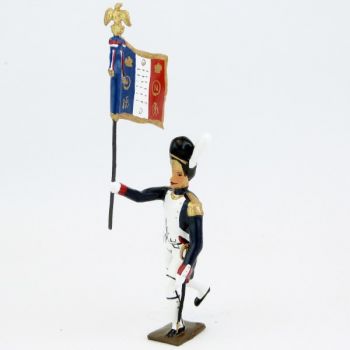 drapeau des grenadiers de la garde &agrave; l'assaut