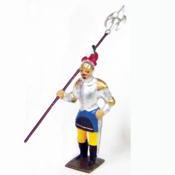 chevalier avec heaume &agrave; la main