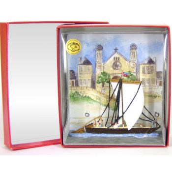 Gabare (ou gabarre) demi-ronde bosse, en coffret de pr&eacute;sentation