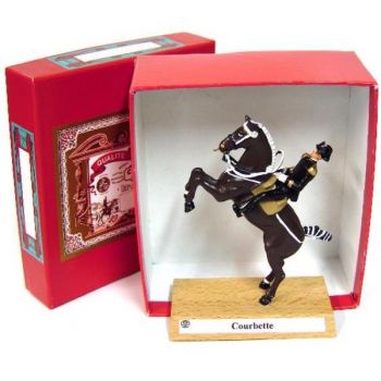 Grand cavalier du Cadre Noir &laquo; Courbette &raquo; en coffret carton rouge