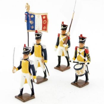 L&eacute;gion de la vistule (1809), ensemble de 4 figurines