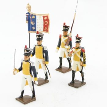 L&eacute;gion de la vistule (1809), ensemble de 4 figurines