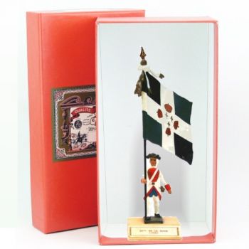 étendard du 24ème De La Reine (1749, Louis XV) en coffret
