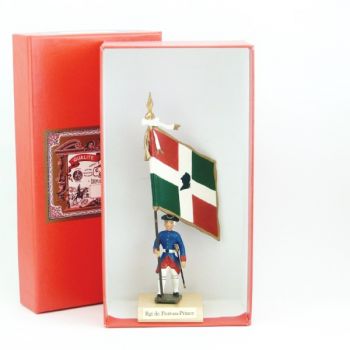 étendard du régiment de Port-au-Prince en coffret