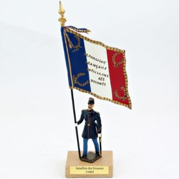 porte-drapeau grand modèle des douaniers (IIIe république)