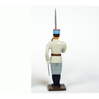 élève de l'EAABC (Saumur) au présenter sabre (garde au drapeau)