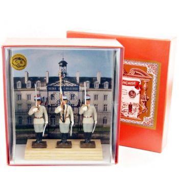 garde à l'étendard de l'EAABC (EMS, Saumur), 3 pers. en coffret de présentation