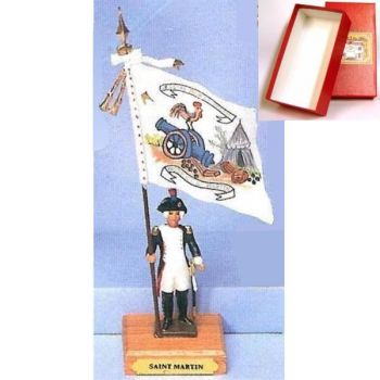 drapeau du District de Saint Martin en coffret