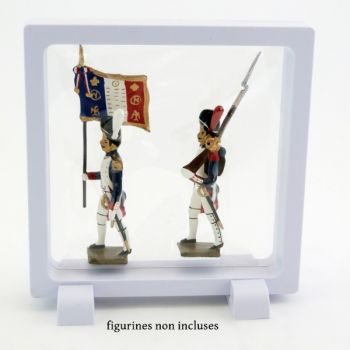 présentoir, effet suspendu, blanc 11x11 cm