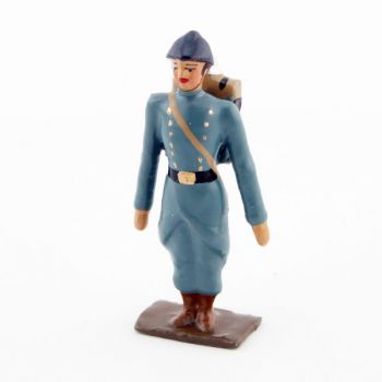 artilleur en B.H., au fixe, bras le long du corps, avec sac &agrave; dos