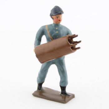 artilleur en B.H., portant gabion