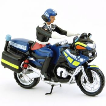 motard de gendarmerie en tenue d'honneur (vareuse) sur moto BMWR1200RT