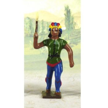 indien debout avec hache