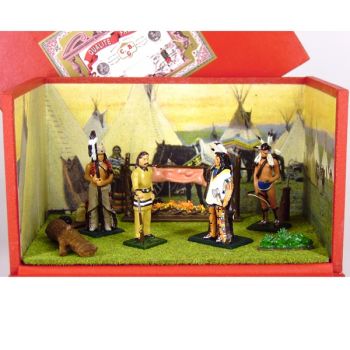 diorama « Wild Bill Hickoketchef indien Mandan » (« le camp indien »)