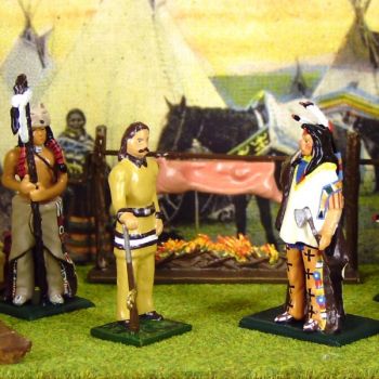 diorama « Wild Bill Hickoketchef indien Mandan » (« le camp indien »)