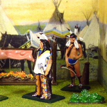 diorama « Wild Bill Hickoketchef indien Mandan » (« le camp indien »)