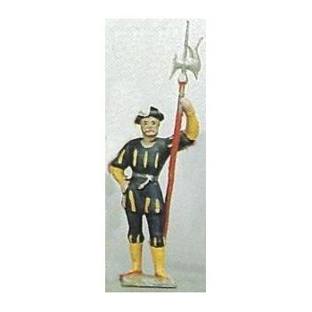 Hallebardier, tenue Bleu Pompier et Jaune (anc. 0012-4)