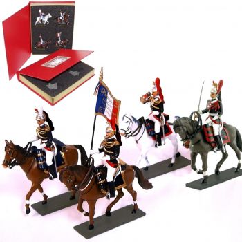 Garde Républicaine à cheval, coffret de 4 figurines à cheval