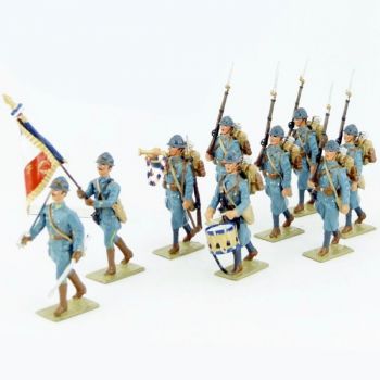 ensemble de 9 figurines de l’Infanterie de ligne Bleu Horizon (collection LG)